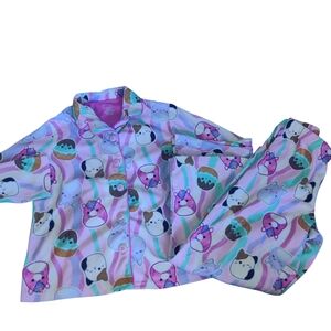 Squishmallows Multicolor Kids Pajama Set Size 6 Girls